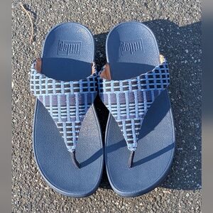 Fitflop Lulu Art Denim Thong Sandals (New)
